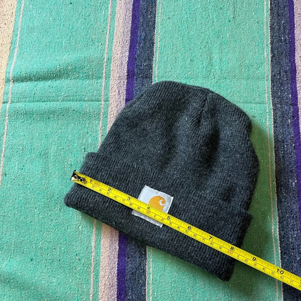 Carhartt Beanie Hat Unisex OS Charcoal Gray A18-CLH Knit Watch Cap Logo Patch